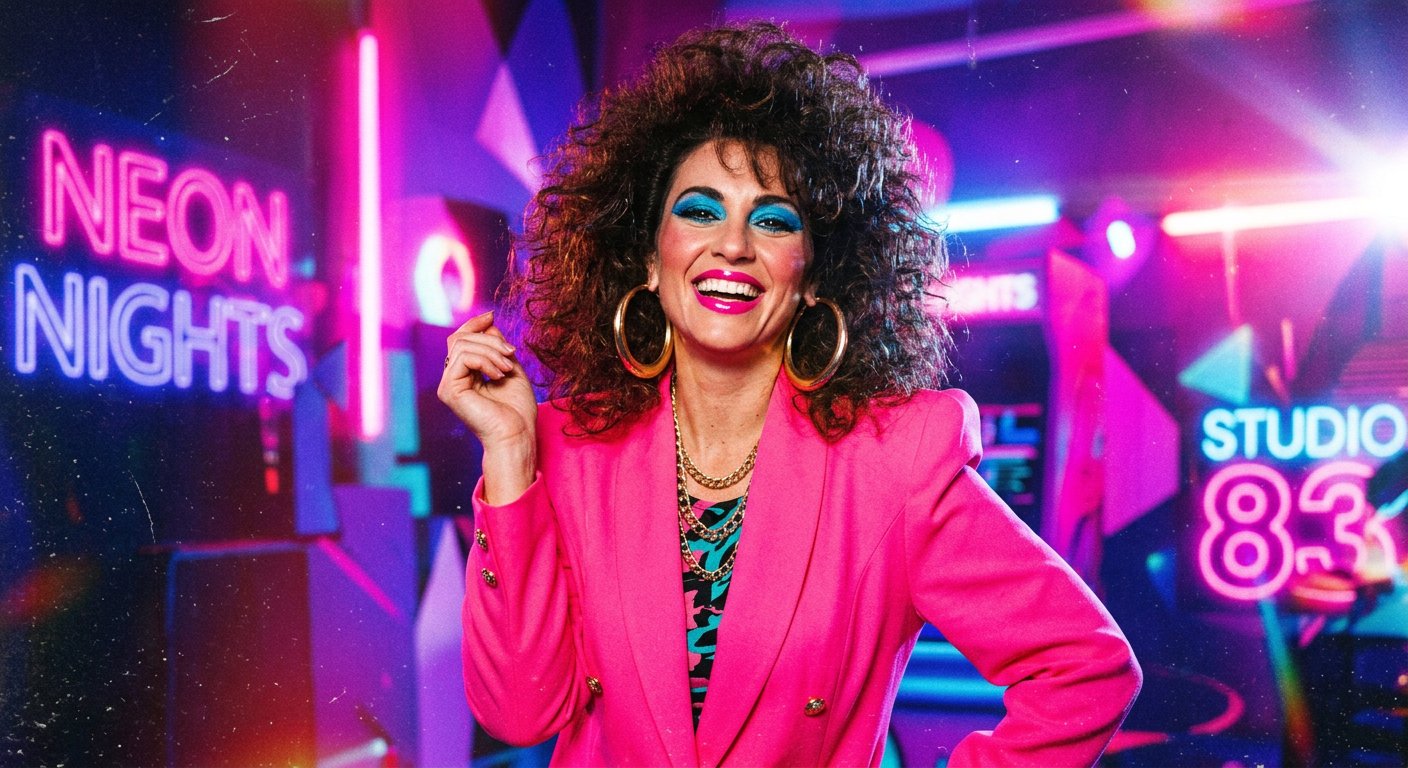 80s Look AI Photo Prompt example