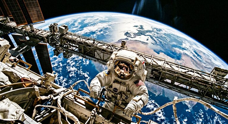 Astronaut Spacewalk AI Prompt example