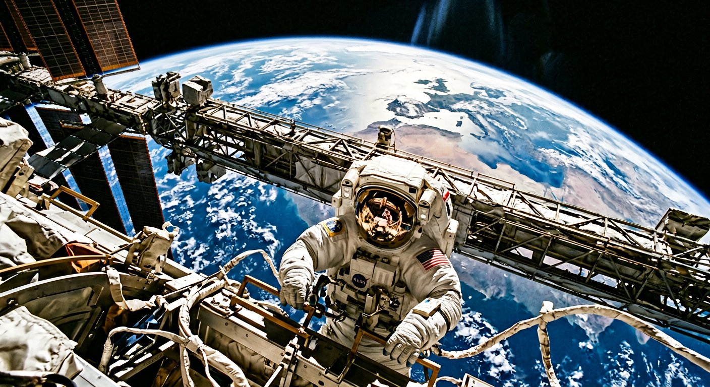 Astronaut Spacewalk AI Prompt example