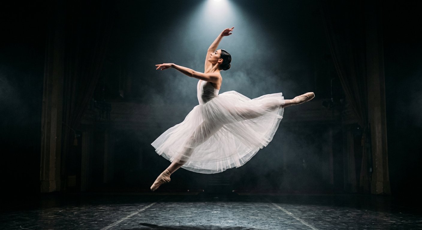Ballet Dancer Motion Photography AI Prompt example