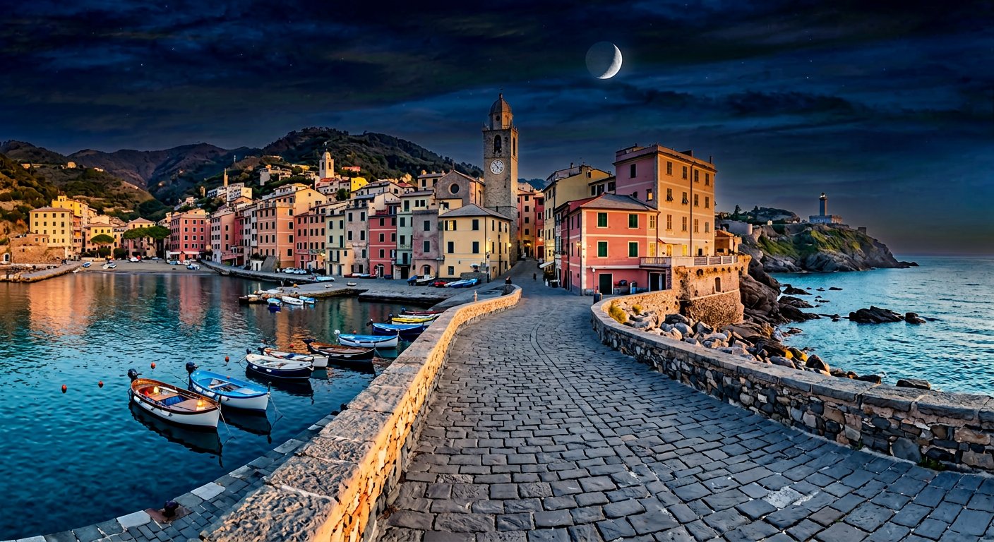 Day to Night Photo Conversion AI Prompt example