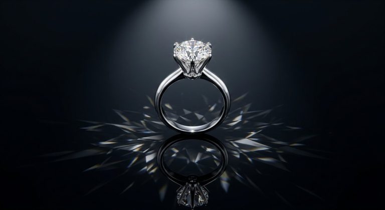 Luxury Diamond Ring Product Photography AI Prompt example
