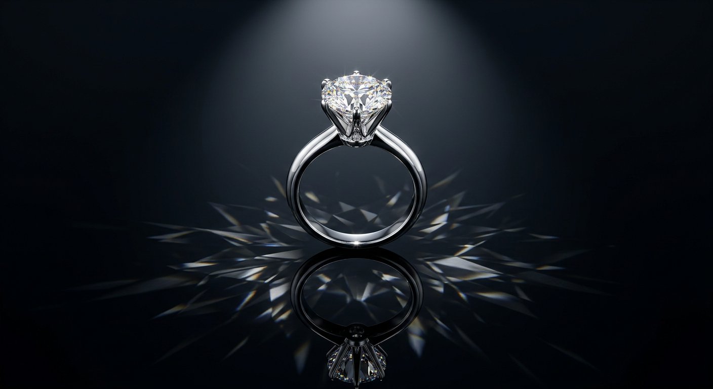 Luxury Diamond Ring Product Photography AI Prompt example