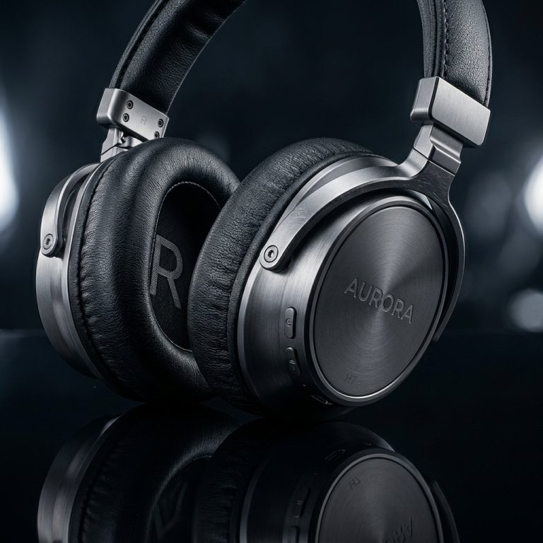 Luxury Wireless Headphones Product Photography AI Prompt example