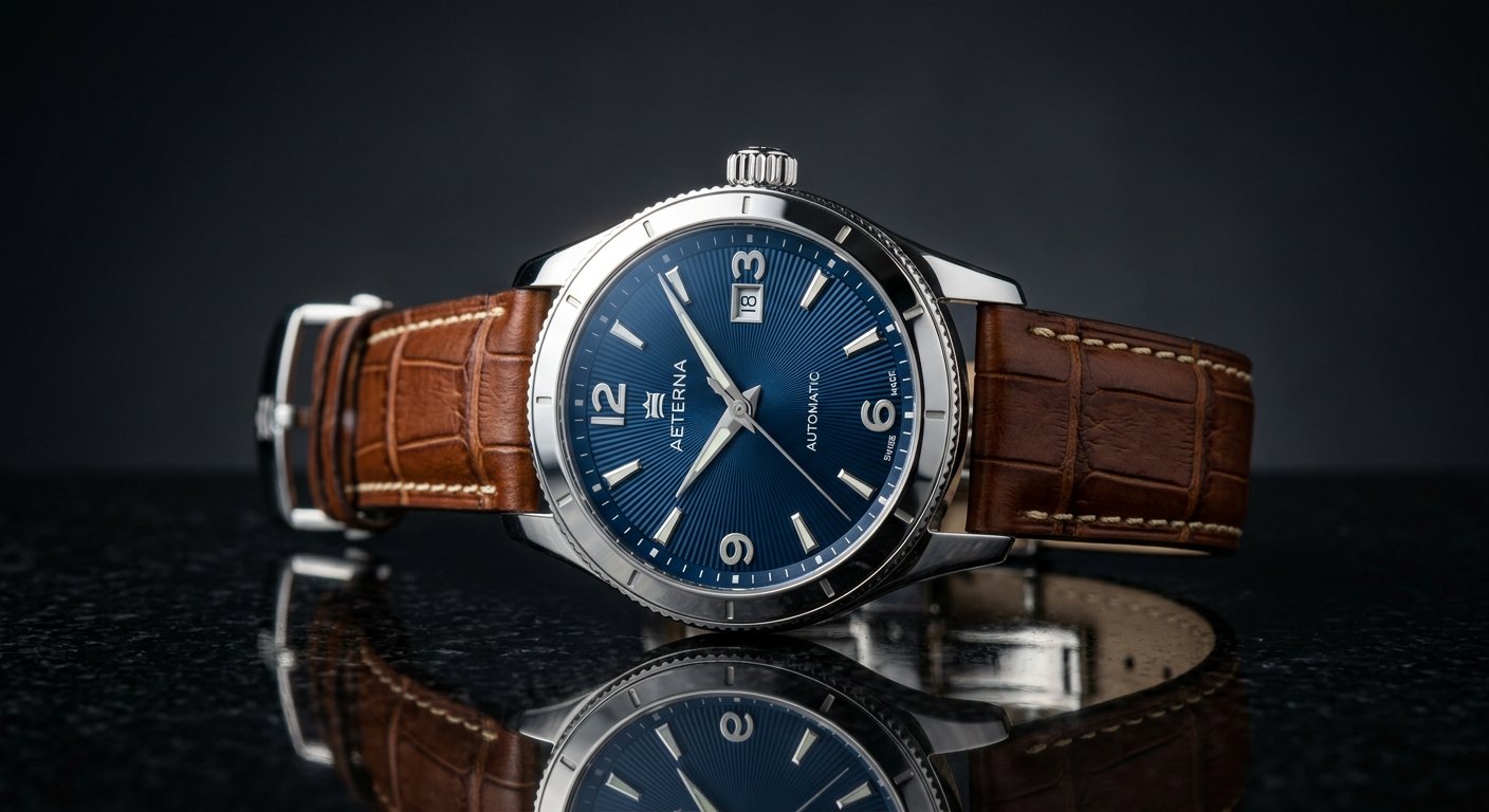 Luxury Wristwatch Product Photography AI Prompt example