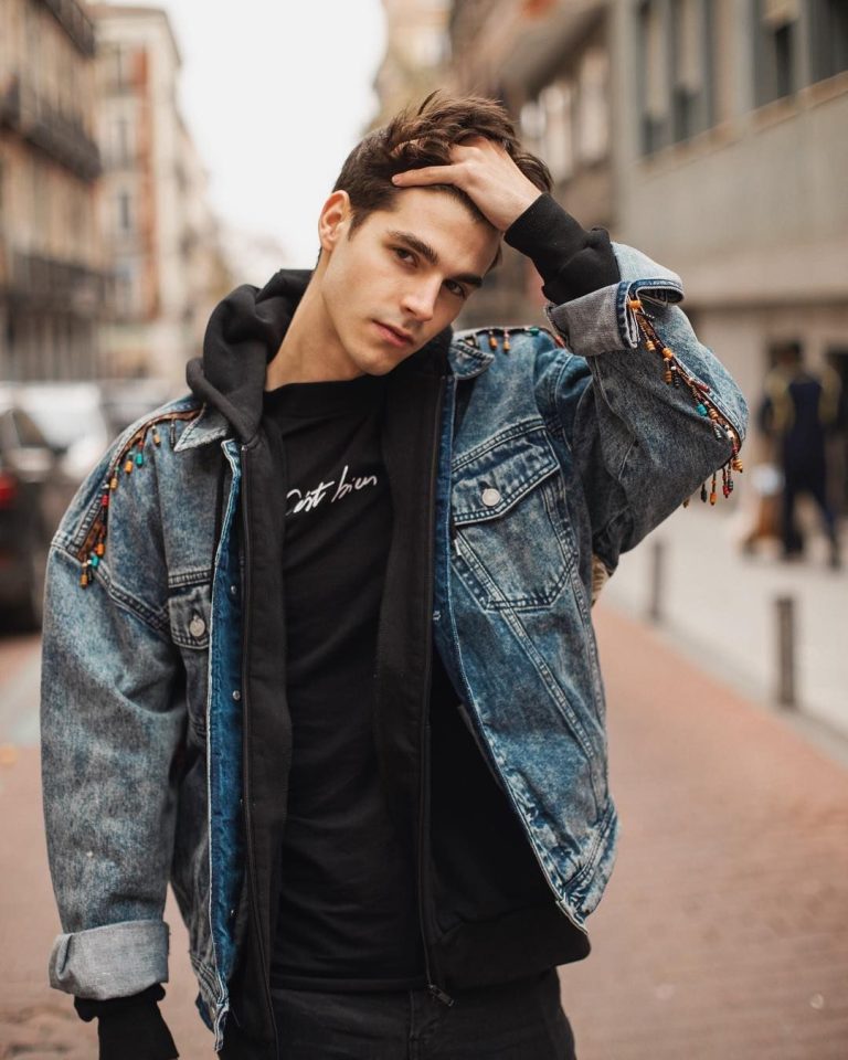 Adult male streetwear portrait reference for Instagram photo editing prompt